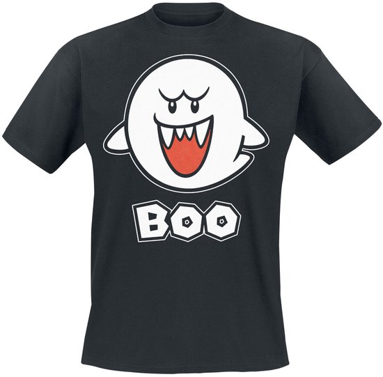 Super Mario Boo Heren T-shirt - zwart - M