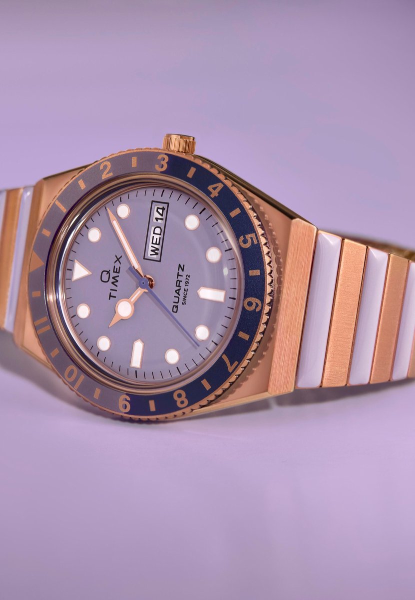 Timex Q Timex Quartz Analoog Horloge Paars Kast: 100% Roestvrij Staal | Armband: 100%Roestvrij Staal 36 TW2W87600AJ, TW2W87700AJ, TW2W87800AJ