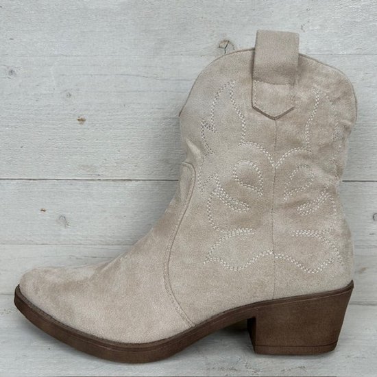 Bottes Cowboy Vintage En Cuir Gris Et Bleu - Taille US 9.5 Hommes, Patte De Chat, Occasion