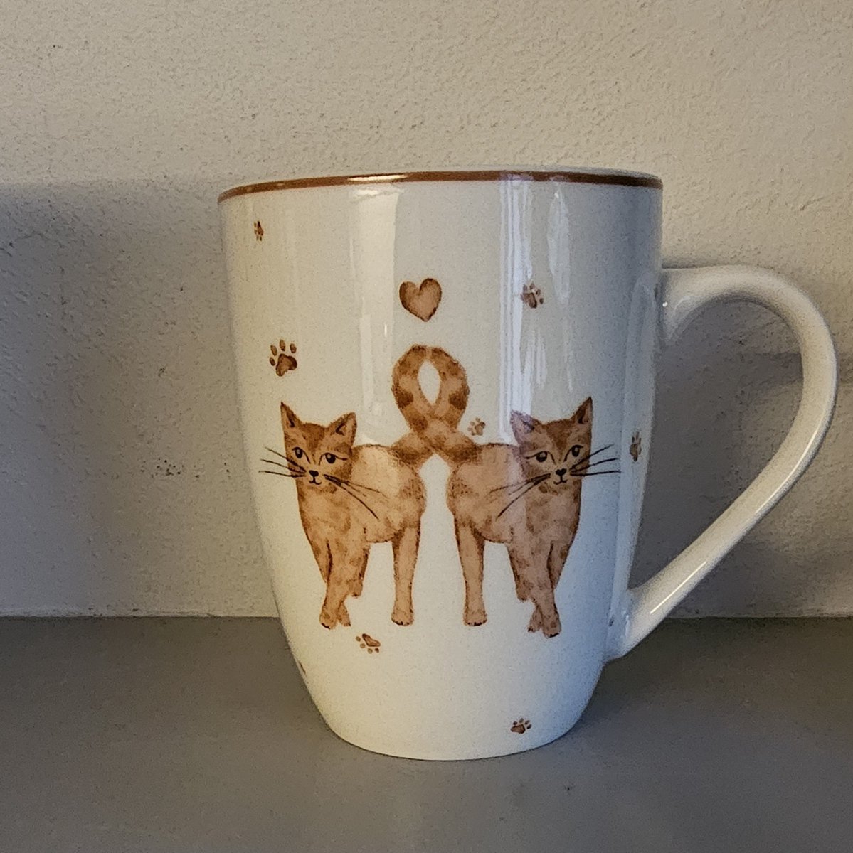 Katdootje - Beker - Verliefde katten