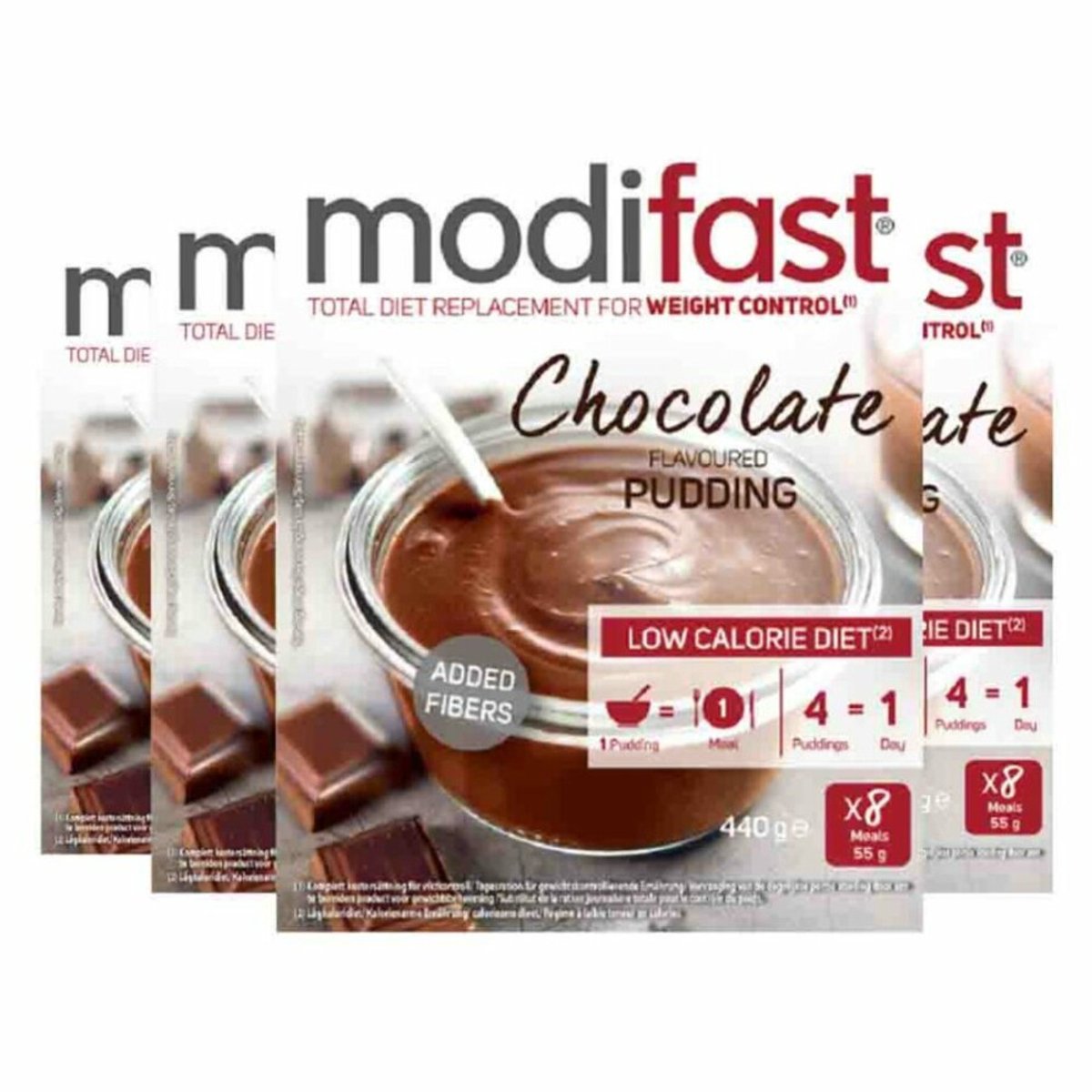 Bol.com Modifast Intensive Pudding Chocolade - 4 x 8 x 55 gr - Voordeelverpakking aanbieding