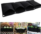 *** Verticale Tuin Plantenzakken 76/21,5CM - Moestuin - Horizontale Plantenhanger Balkon - horizontale plantenzak – horizontale moestuin – hangende tuin - 4 zakjes - Plantenbak - van Heble® ***