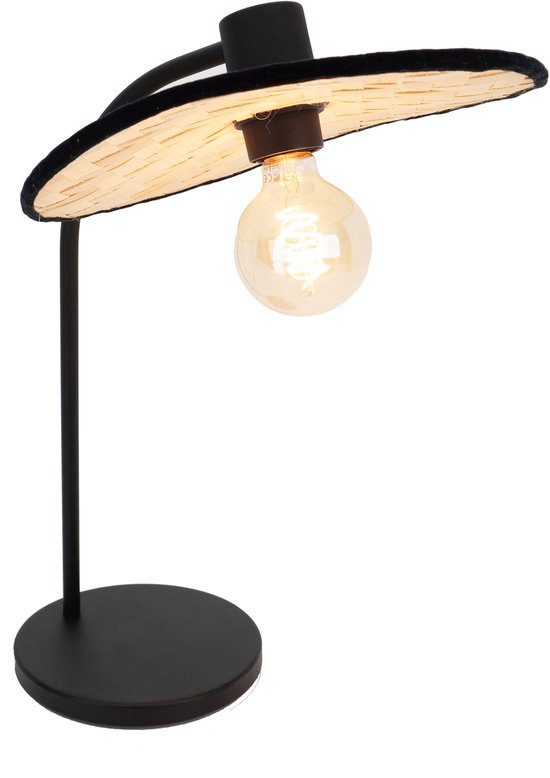 Lampe De Table EGLO Rinroe - E27 - 44 Cm - Noir - Produit Retourné Avec Rayures (garantie 12 Mois)