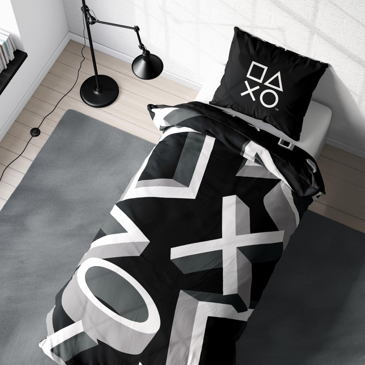 Ibenzoa Beddengoedset voor Gamers met Coole Omkeerbare Gaming Motieven - Compleet Inclusief Kussensloop en Dekbedovertrek kleurjik