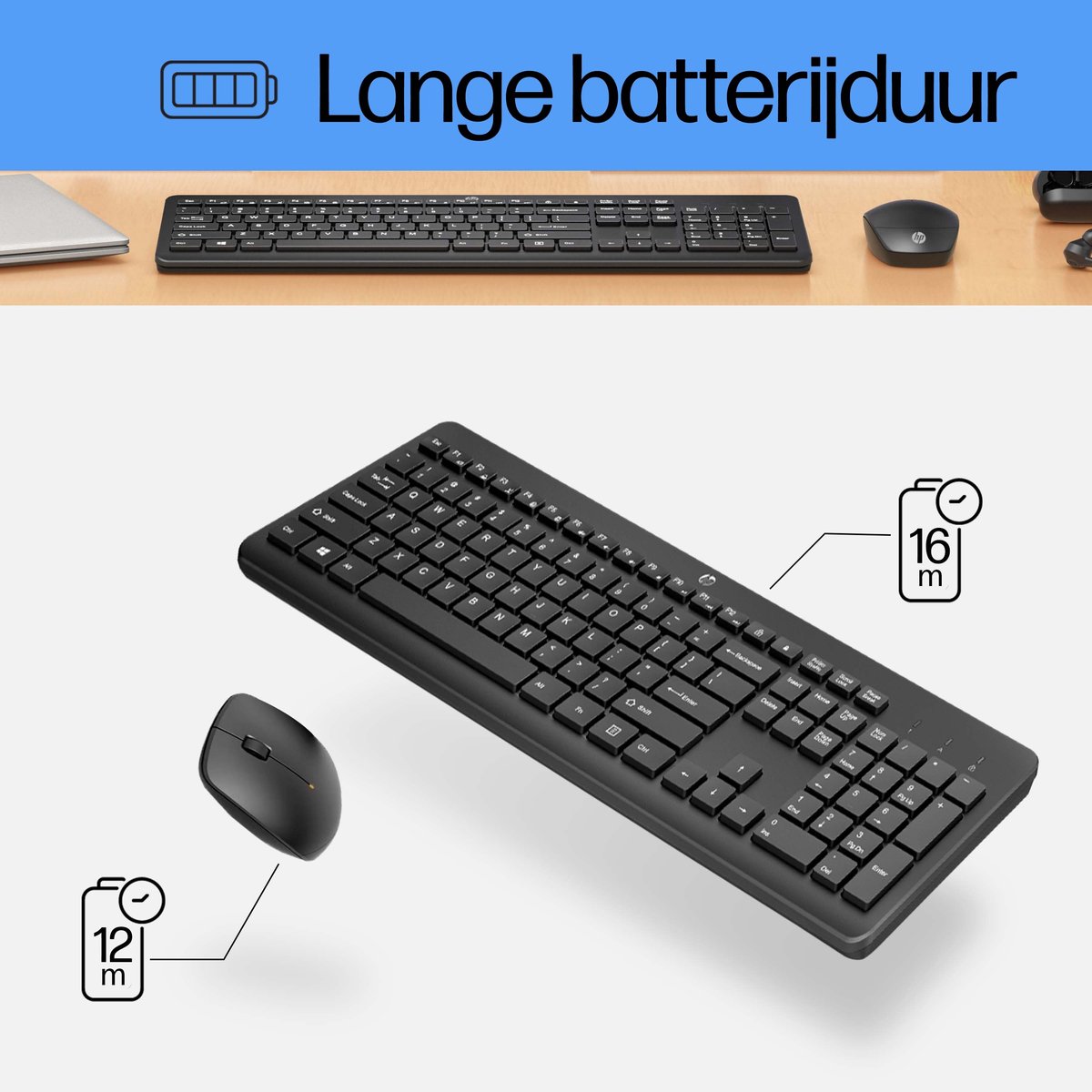 HP Pavilion Draadloos Toetsenbord 600 Wit QWERTY - Coolblue - Voor 23.59u, morgen in huis