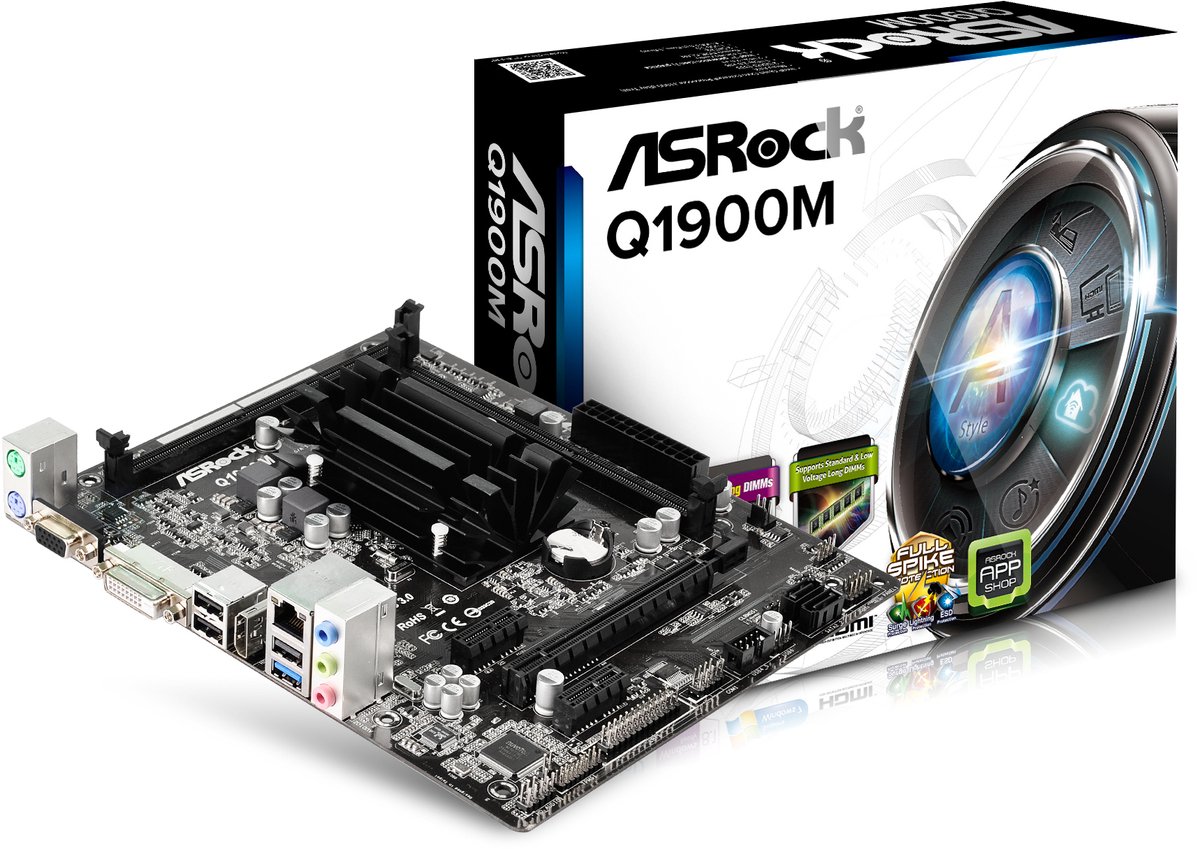 Asrock Q1900M moederbord