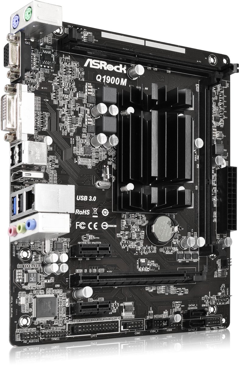 Asrock Q1900M moederbord - afbeelding 3