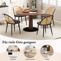 Costway Eetkamerstoelen, Set Van 2, Keukenstoelen Me Ergonomische Rugleuning En Brede Armleuning Gestoffeerde Stoel Voor Woonkamer Eetkamer Keuken Grijs 1090198644