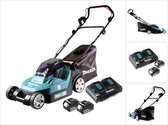 Bol.com Makita DLM382PT2 Accu Grasmaaier 38cm - incl. accu en lader - 2x18V 5.0Ah aanbieding