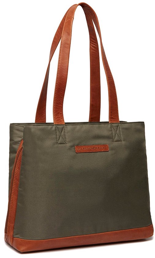 The Chesterfield Brand sac à épaule sac d'ordinateur portable pour ordinateur portable Lavik Shoulder Bag Steel Green olive