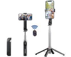 Phreeze SS2 Selfiestick met Tripod & BluetootH Afstandsbediening - Universeel geschikt voor o.a iPhone, Samsung telefoon