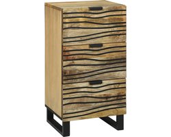 vidaXL - Dressoir - 40x33,5x75 - cm - Massief - Mangohout - en - Samengesteld - Hout