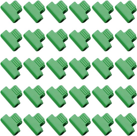 Kasklemmen 8 mm groen plantenklemmen voor tuinhoepels frame schaduwnet hengelclip 30 stuks - SagaSave