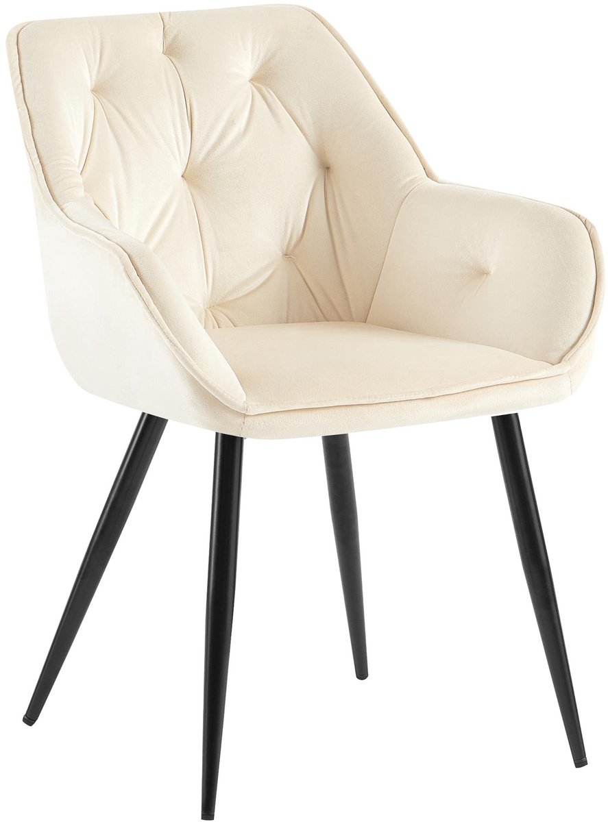 CLP Cassis Eetkamerstoel Fluweel Fluweel/creme
