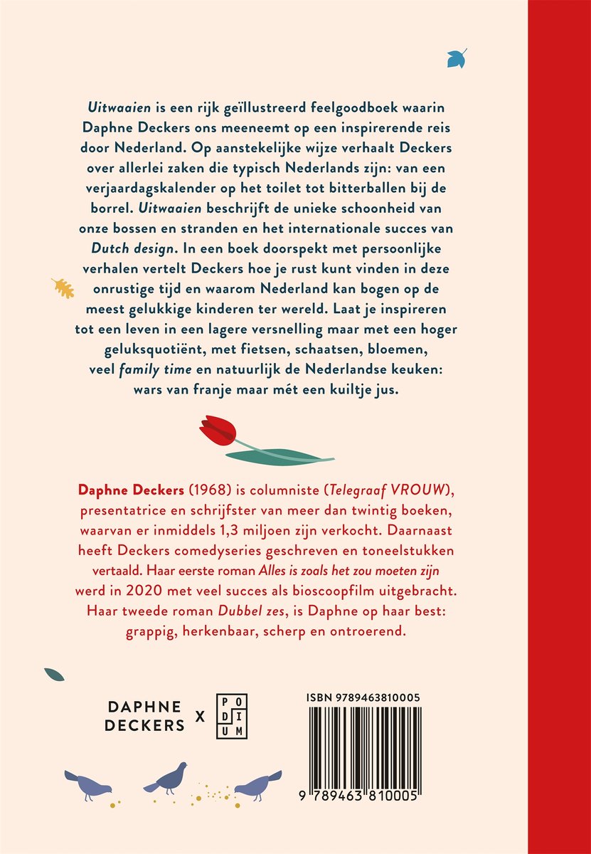 Uitwaaien - back cover