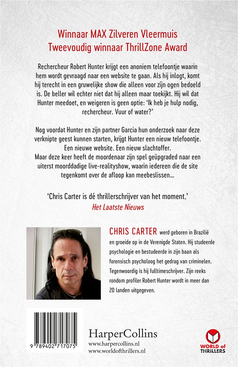 Robert Hunter 5 - Een voor een - back cover