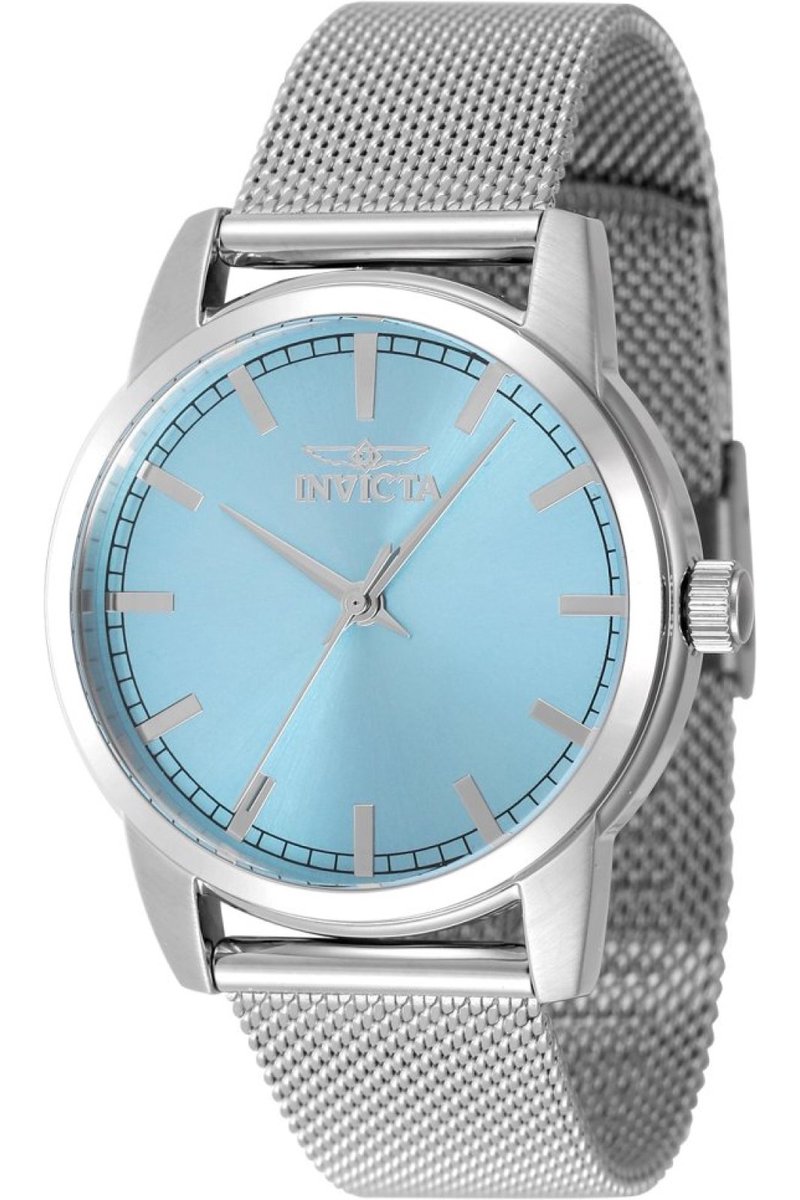 Invicta Celestial 48512 Dames Horloge - Waterdicht - Analoog - Quartz Uurwerk - Roestvrij Staal met blauwe Wijzerplaat - 36mm