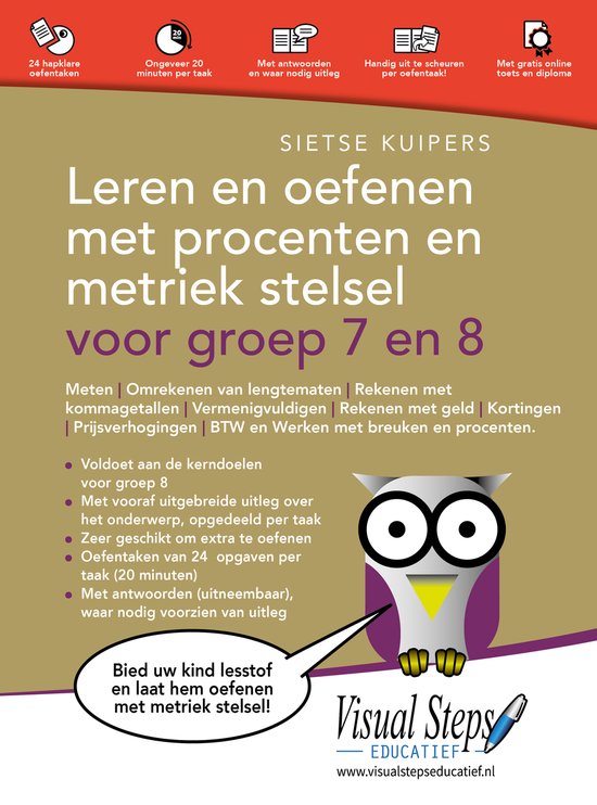 Leren en oefenen met procenten en metriek stelsel voor groep ... - cover