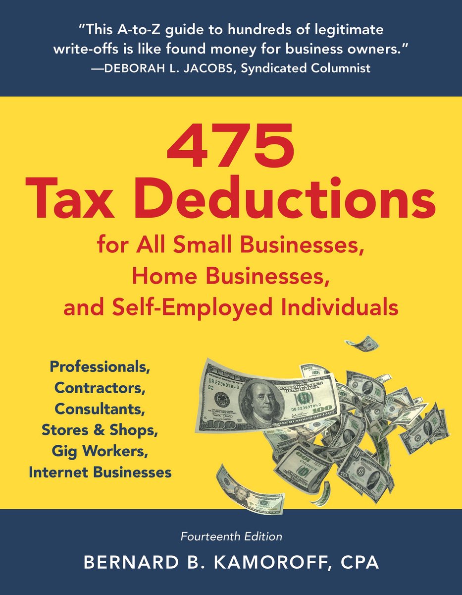 Omslag van 475 Tax Deductions for All Small Businesses, Home Businesses, and Self-Employed Individuals