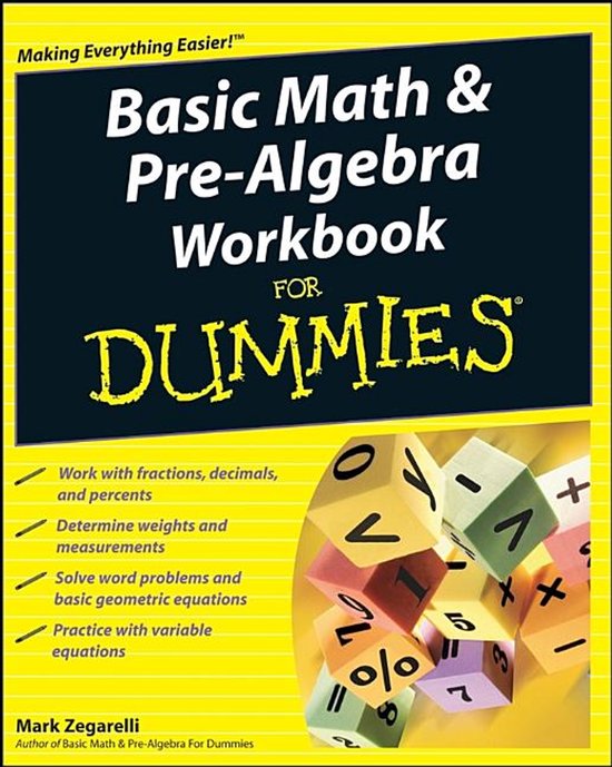 Basic Math and Pre-Algebra Workbook For Dummies - cover