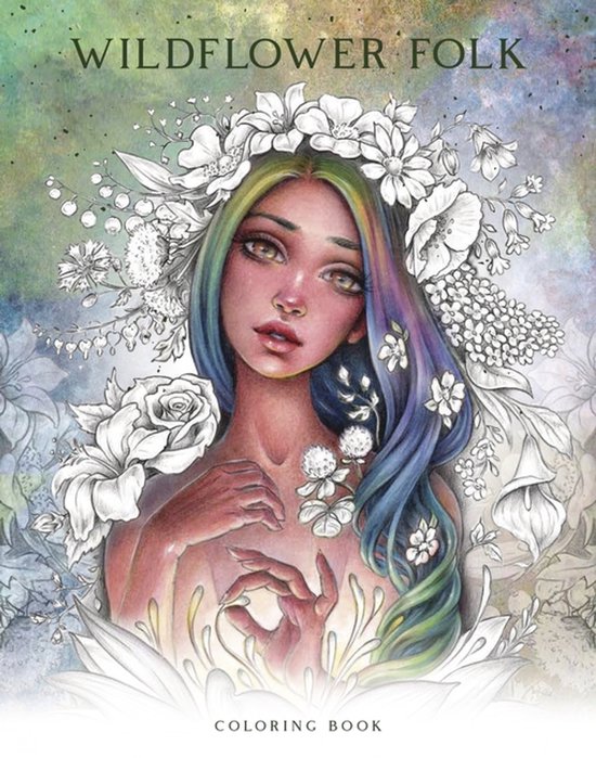 Wildflower Folk Coloring Book - cover