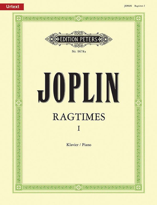 Bladmuziek: Joplin Ragtimes I, Klavier/Piano. Urtext editie Peters Nr. 9678a.