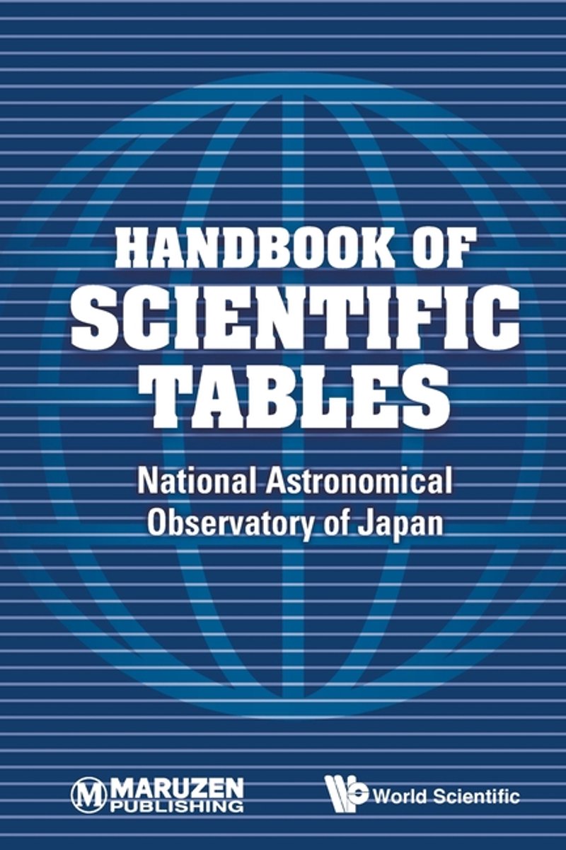 Handbook Of Scientific Tables van National Astronomical Observatory Of Jap