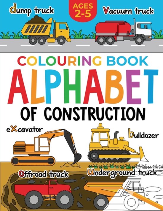 Construction Colouring Book for Children - cover