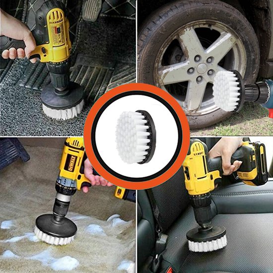 Kibani Ensemble de brosses pour perceuse 25 pièces par 2 - tampons à récurer - brosse à récurer - brosse pour perceuse - brosse à récurer - brosse pour perceuse - brosse de nettoyage - brosse de nettoyage - nettoyeur de tapis - ensemble de brosses