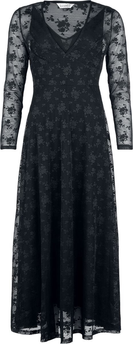 Banned Florence Dames Maxi-jurk - zwart - XL