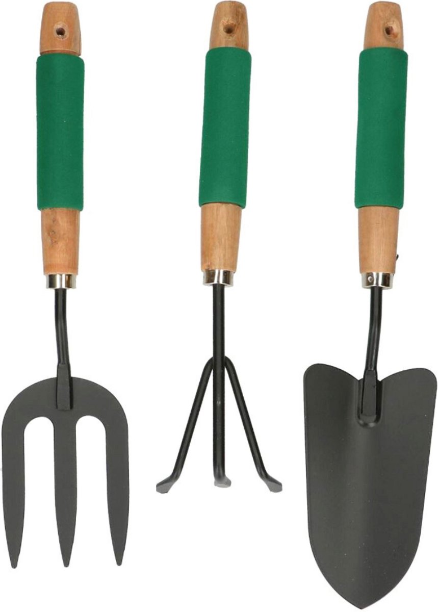 Kinzo Tuingereedschap Set 3-Delig - Set met Handhark, Vork e
