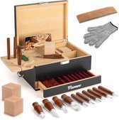 Kit de Sculpture sur Bois-17pcs, Kit D'outils de Sculpture sur Bois
