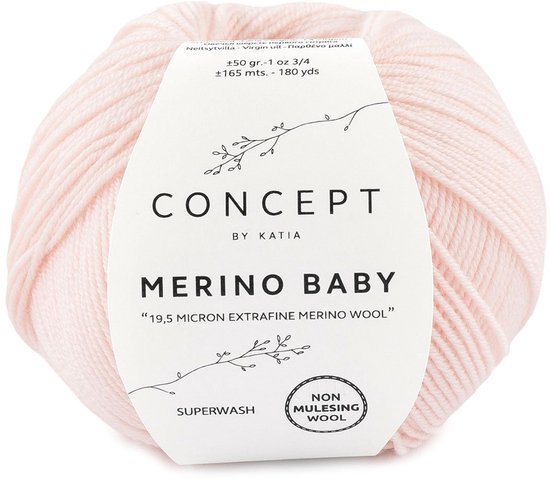 Katia Concept Merino Baby - 07 poederroze - Wol Garen
