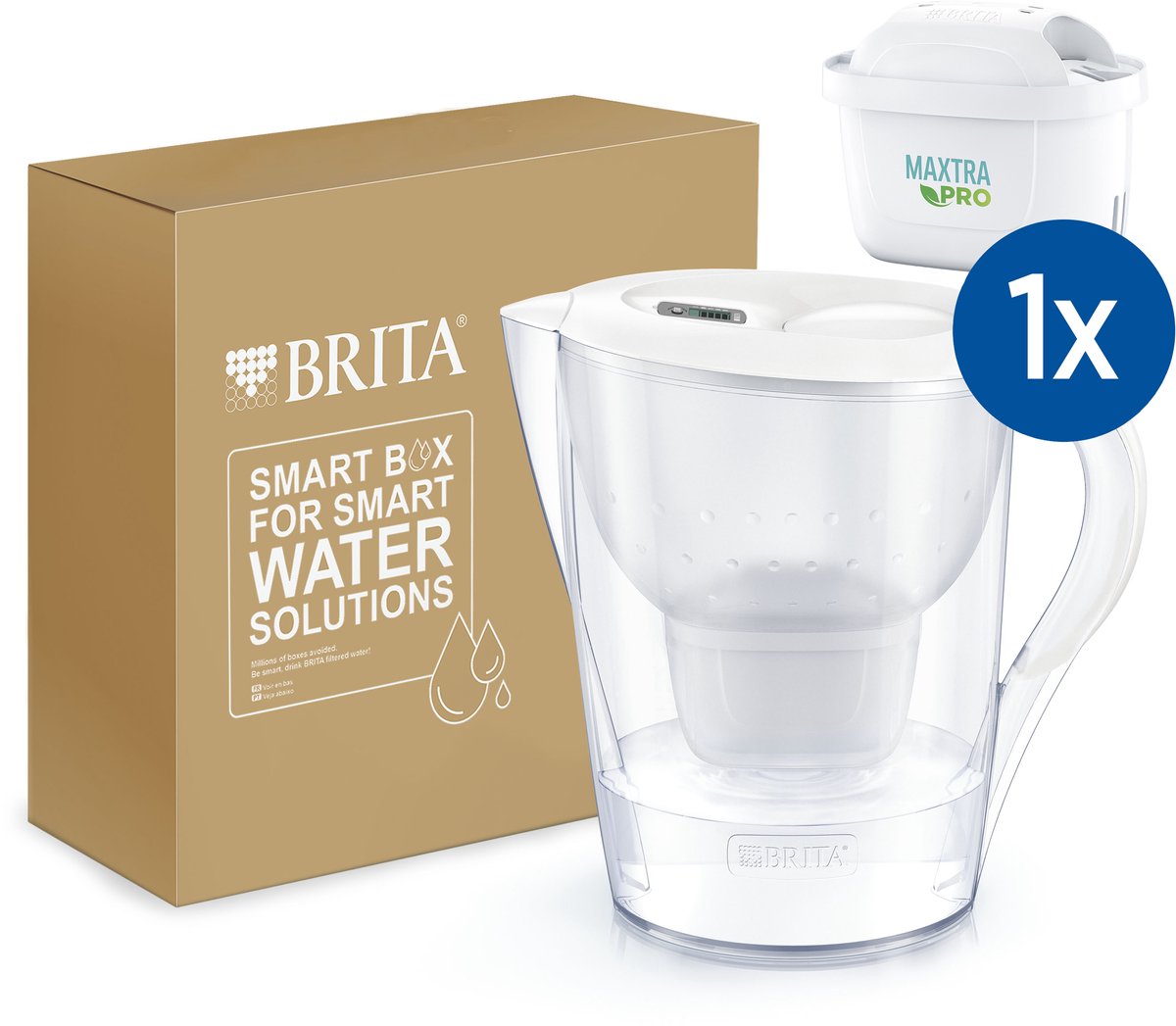 Bol.com BRITA Waterfilterkan Marella XL - 3,5L - Wit - incl. 1 MAXTRA PRO Pure Performance Waterfilterpatronen - Duurzaam Verpakt aanbieding