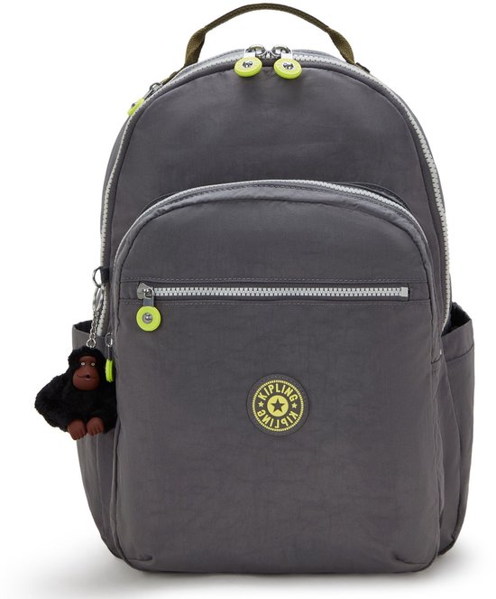 kipling Sac à dos pour ordinateur portable Back To School Seoul Backpack Back To Grey Gris
