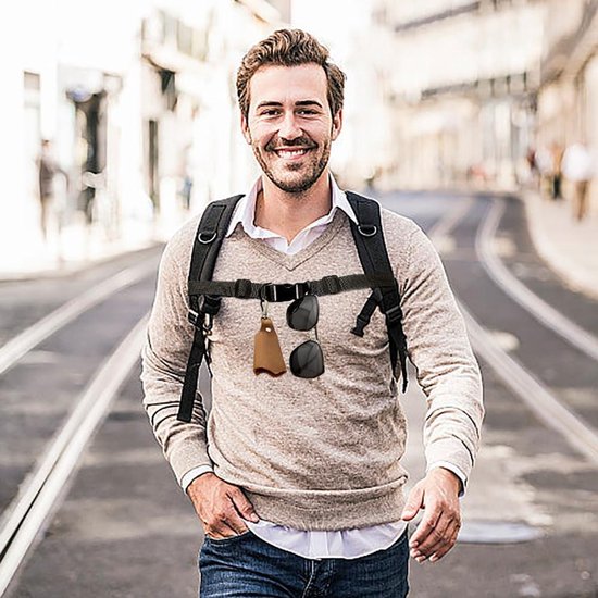 2 paires de sangles de poitrine pour sac à dos, clips à boucle, sangle de poitrine réglable à dégagement rapide pour jogging, cyclisme, randonnée en plein air , Zwart , Grijs , S