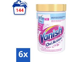 6 x Vanish Oxi Action - Vlekkenverwijderaar Poeder - Witte Was - 710 Gram - Vlekkenverwijderaar - Witte Was - Wasverzachter - Waspoeder - Vlekken Verwijderen
