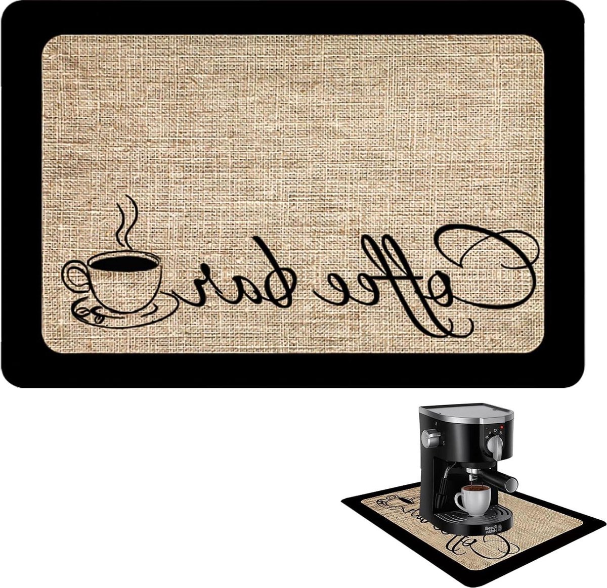 Afdruipmat voor koffiezetapparaat 40 cm x 50 cm - absorberend en sneldrogend - servies afdruipmat voor keuken en gootsteen