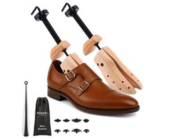 Shoeple Schoenspanner (2 stuks) Hout - Maat 41 t/m 45 - Verstelbare Schoenoprekker - Schoenvormer