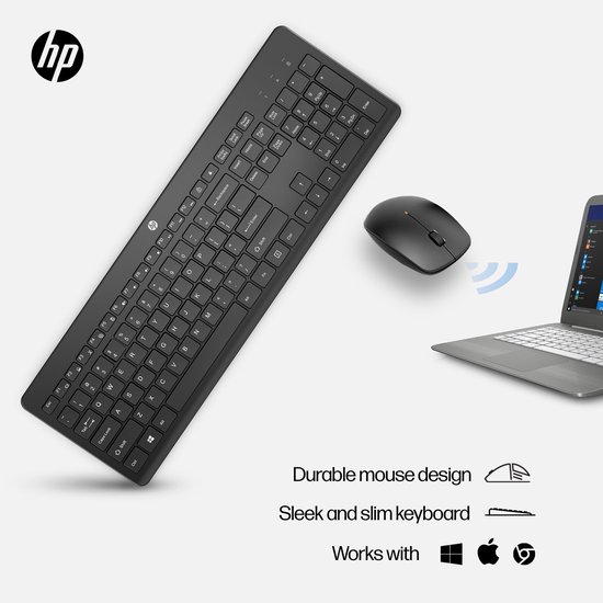 HP 230 - Draadloos Toetsenbord en Muis - Qwerty - Zwart