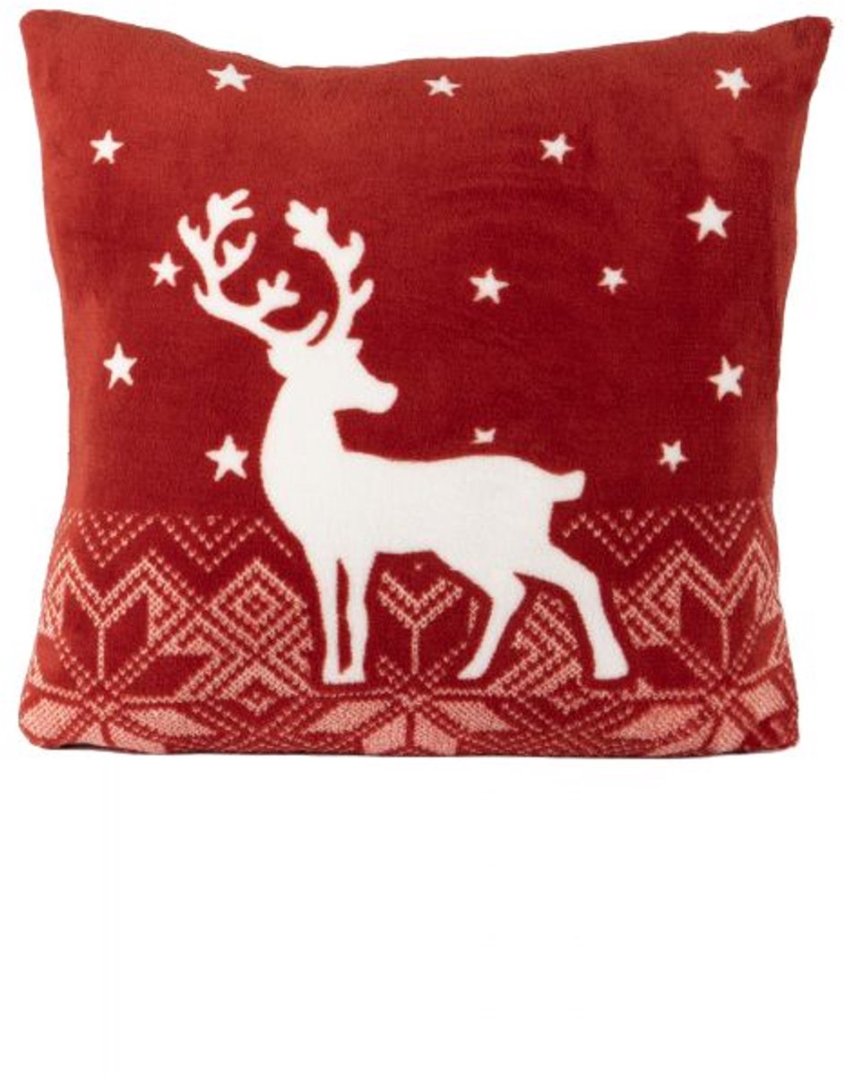 Tiseco Kussen (gevuld) XMAS - SET/2 - Afneembare hoes - kerst - 45x45 cm, rood RED