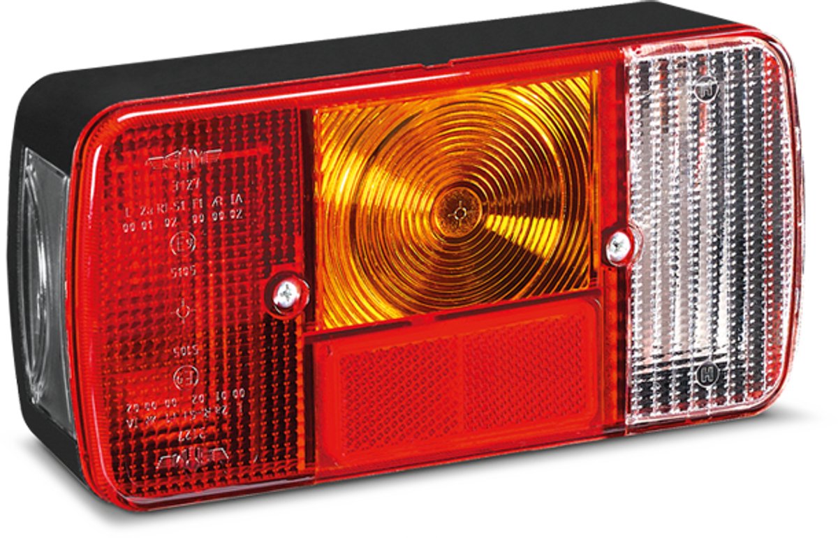 Achterlicht - SIM - 3166 - 3.9 - 10cm - Achter - Rem - Richting - Nummerplaat - 12V-24V