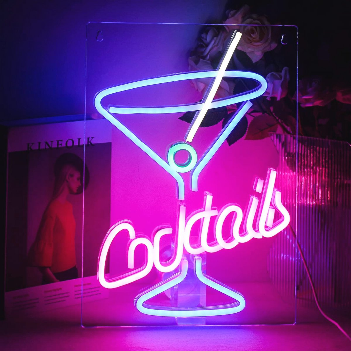 Neon Cocktailbar LED Lichtbord - Creatieve Wanddecoratie voor Feest en Restaurant