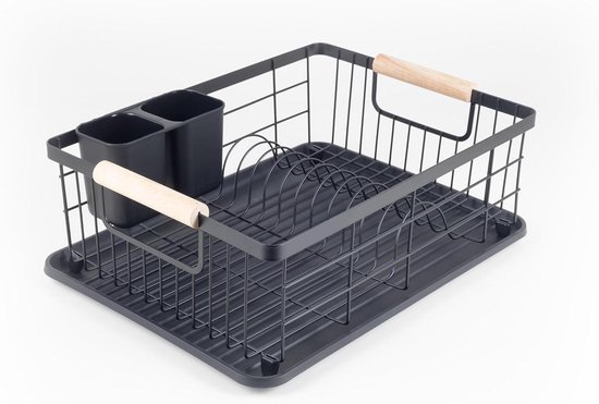 Brabantia SinkSide Afdruiprek - Inklapbaar - met Bestekhouder - Dark Grey 139482 - Vergelijk prijzen