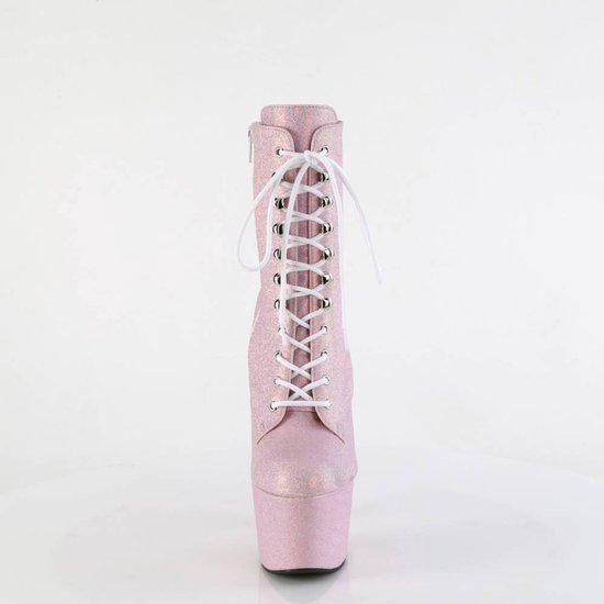 Pleaser - FLAMINGO-808NLTG Sandale avec bride à la cheville, Chaussures de pole dance - US 11 - 41 Chaussures - Zwart/ Transparent