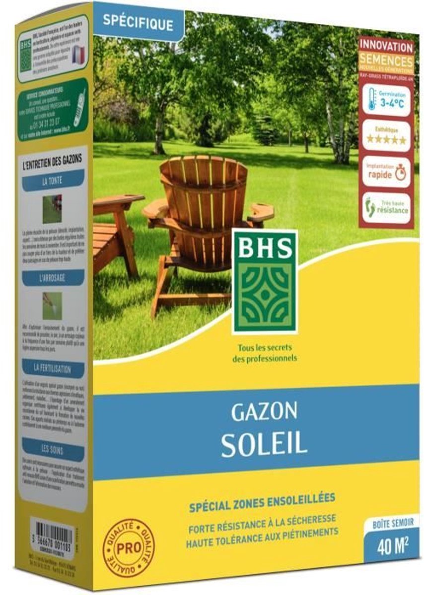 Gras - BHS - Sun Turf 1kg | Mediterraan klimaat en droogtebestendig
