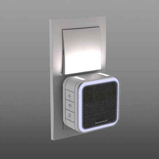 Honeywell Home draadloze deurbelset gong + beldrukker + versterker horizontaal - Series 5 wit (DC515SP2) — afbeelding 2
