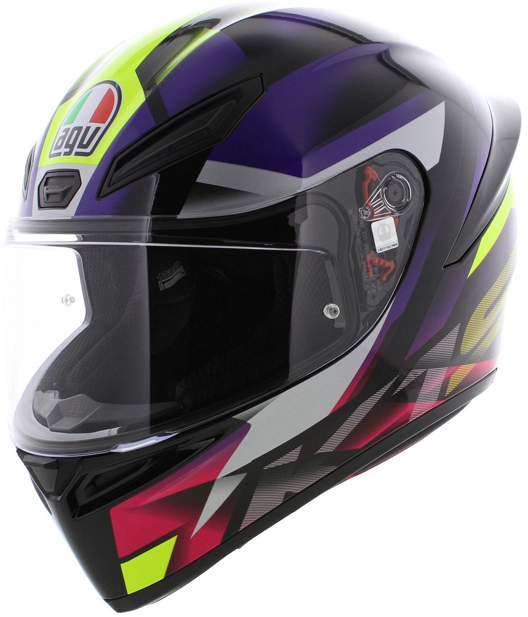 AGV K1 S Motorhelm Fastlap zwart paars roze