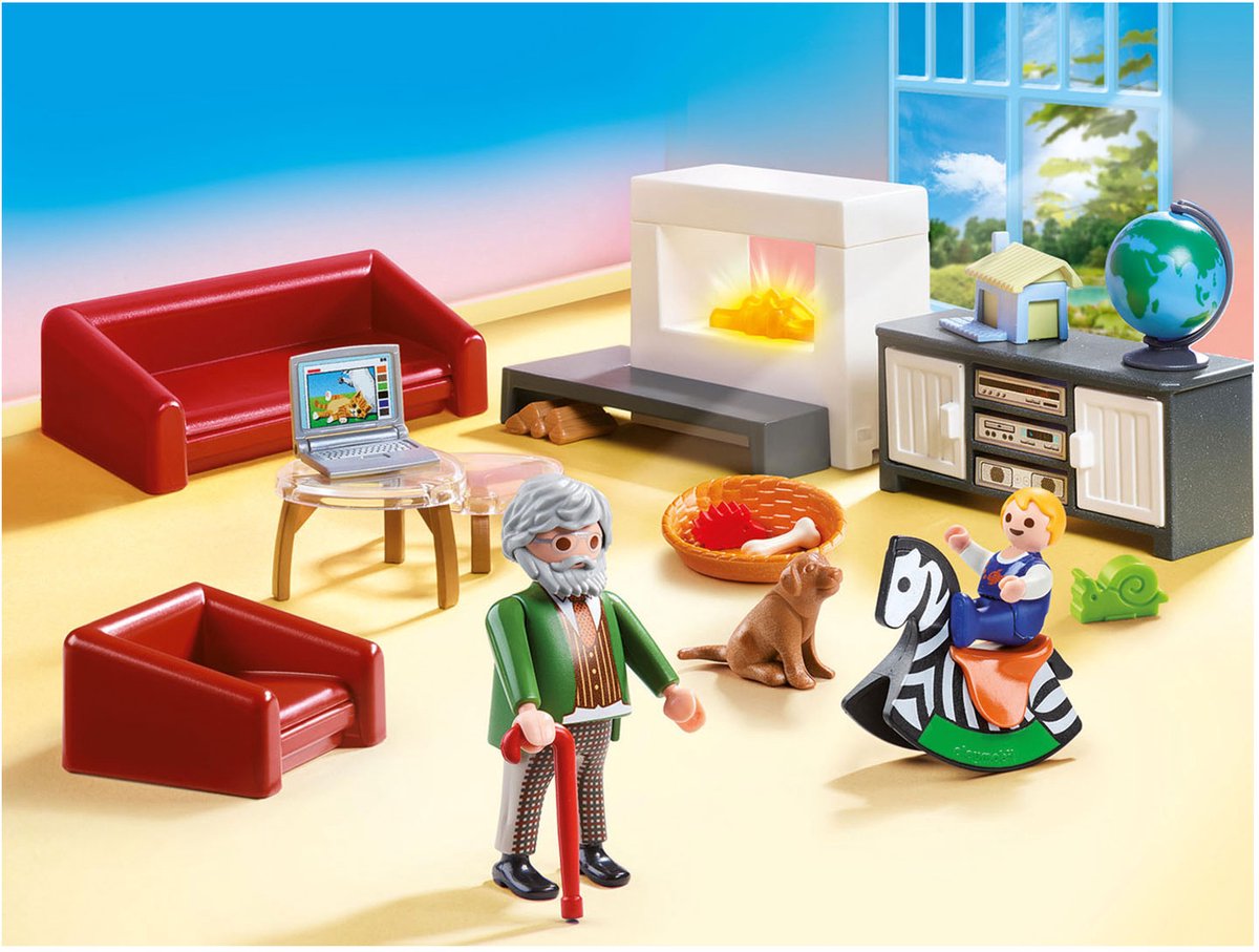 PLAYMOBIL Dollhouse Huiskamer met openhaard - 70207 — afbeelding 12