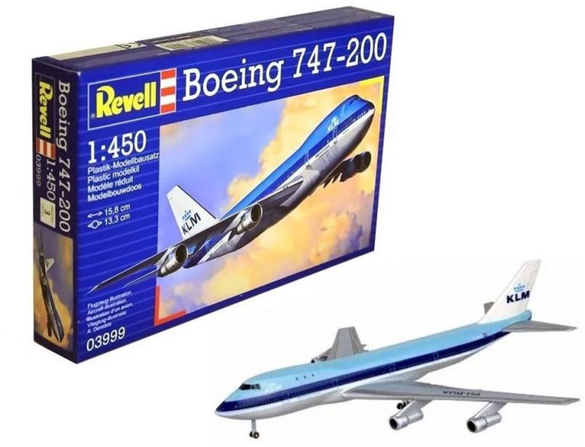 Revell Modelbouwpakket Vliegtuigen - 03999 Boeing 747-200 Jumbo Jet Plastic - 1:450 - Modelbouw — afbeelding 4